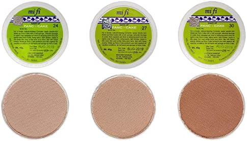 PMW - mifi Make Up PANC-CAKE - Pack Of 3-3 Different Shades - No24,27,30 - Classical Dance Baratanatyam,Kuchupudi,Kathak Make Up