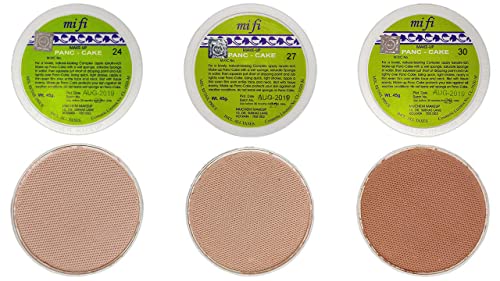 PMW - mifi Make Up PANC-CAKE - Pack Of 3-3 Different Shades - No24,27,30 - Classical Dance Baratanatyam,Kuchupudi,Kathak Make Up