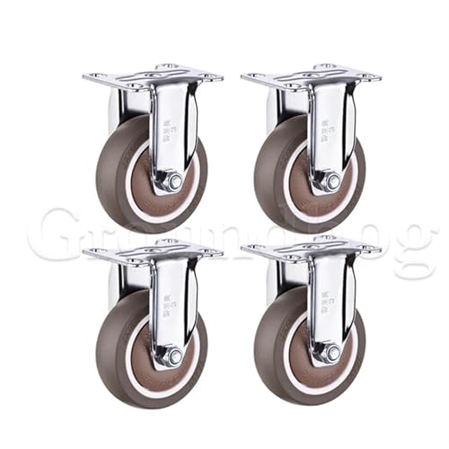 Roulettes pivotantes avec frein haute résistance en caoutchouc silencieux 3,3"