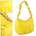Imagen de SAFIGLE Bolso de Hombro Plisado Elegante Bolso con Cremallera para Damas Bolso de Mano Portátil Y Versátil Color Amarillo