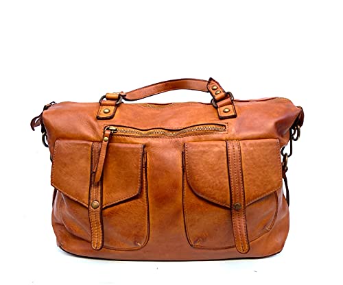Sac femme porté main cuir véritable résistant modèle PAL grand format 41cm