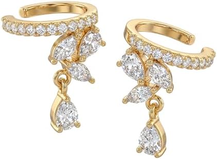 MEVECCO Gold Ear Cuff Earring 18K Gold Plated Non Pierced Ear Car...