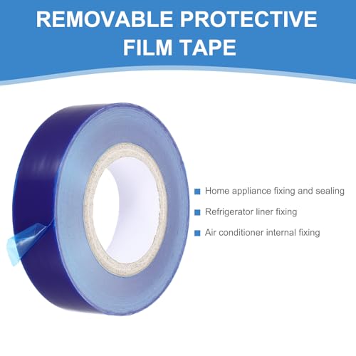 Image of PATIKIL Removable Protective Film Tape, 1.6 Inch x 656 ft PE Surface Protective Scratch Film Tape Roll for Furniture Electrical Appliances Plastic Hardware High Stickiness, Blue