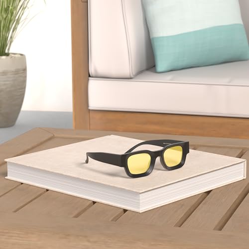 Retro Rectangle Polarized Sunglasses for Small Face Women Men Chunky Square Thick Frame Glasses UV400 Protection2