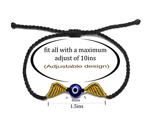 Manyc Handmade Evil Eye Bracelets Adjustable String Amulet For Women Men Teen Boys Girls (Red And Bl Luknot2Pcs) #TOP2