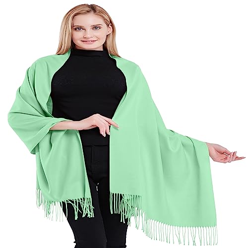 Pashmina en mélange de coton de qualité supérieure CJ Apparel grand châle épais et uni
