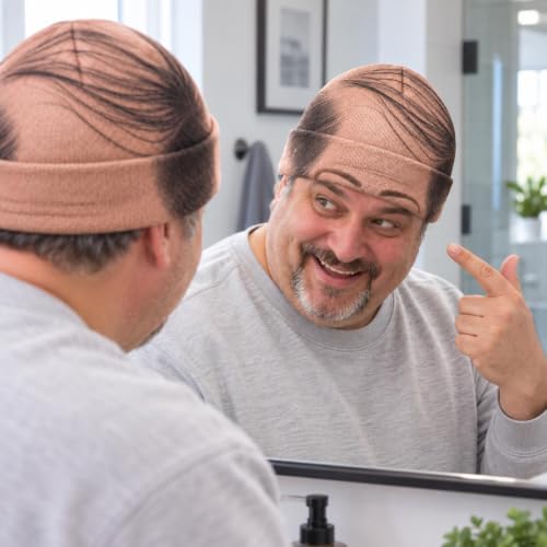 Funny Bald Head Beanie Hat Men Novelty Knit Cuffed Winter Hat - image 6