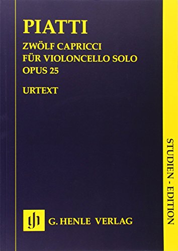 Zwölf Capricci op. 25 für Violoncello solo ; Studien-Edition: Besetzung: Violoncello solo (Studien-Editionen: Studienpartituren)