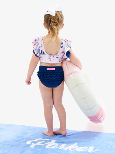Image of RuffleButts Baby /Toddler Girls UPF50+ Waterfall Tankini Two Piece Swimsuit