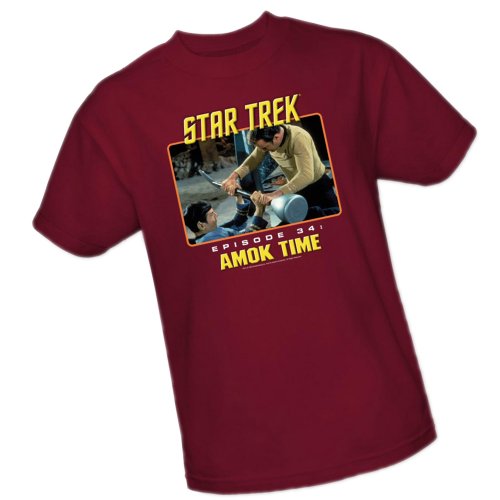Amok Time - Star Trek Youth T-Shirt, Youth X-Large Red