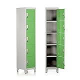 Brigros - Armadietto Metallico Multiuso, Armadio Spogliatoio Salvaspazio Con Serratura, Ar...