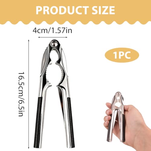 Nut Crackers, Nutcracker Heavy Duty with Non-Slip Handle, Multifunctional Nut Cracker for Pecan Walnut Almonds, Hazelnuts, Pistachios, Kitchen Plier Cutter Tool - Image 3
