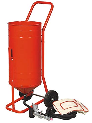 Sableuse Aérogommeuse Mobile sur Roulettes 56,70L 90lb 41kg