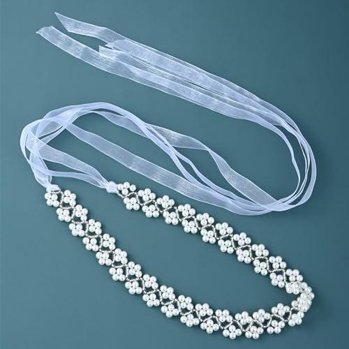 Pearl Bridal Belt Wedding Dress Belts Crystal Beaded Belt for Women and Girls2