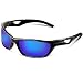HODGSON Sports Polarized Sunglasses for Men or Women, UV400 Protection Unbreakable Sports Glasses for Cycling, Baseball, Riding, Driving, Running, Golf and Other Outdoor Activities-Black/Blue