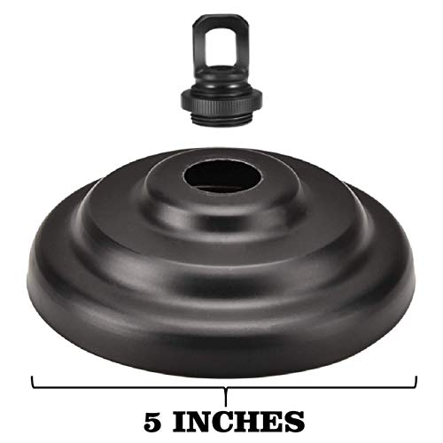 ROJOSER Heavy Duty Canopy Kit and 3.2 feet Pendant Light Fixture Chain for Chandelier or Swag Light Fixtures,Vintage Black