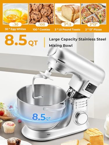 Batteur sur socle avec bol en acier inoxydable pour grands repas