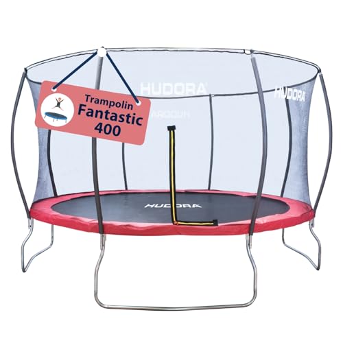 HUDORA Trampolin Fantastic in versch. Größen - Gartentrampolin mit Sicherheitsnetz - Sporttrampolin für bis zu 100kg - Familien-Trampolin mit extra breiter Randabdeckung für Kinder & Erwachsene