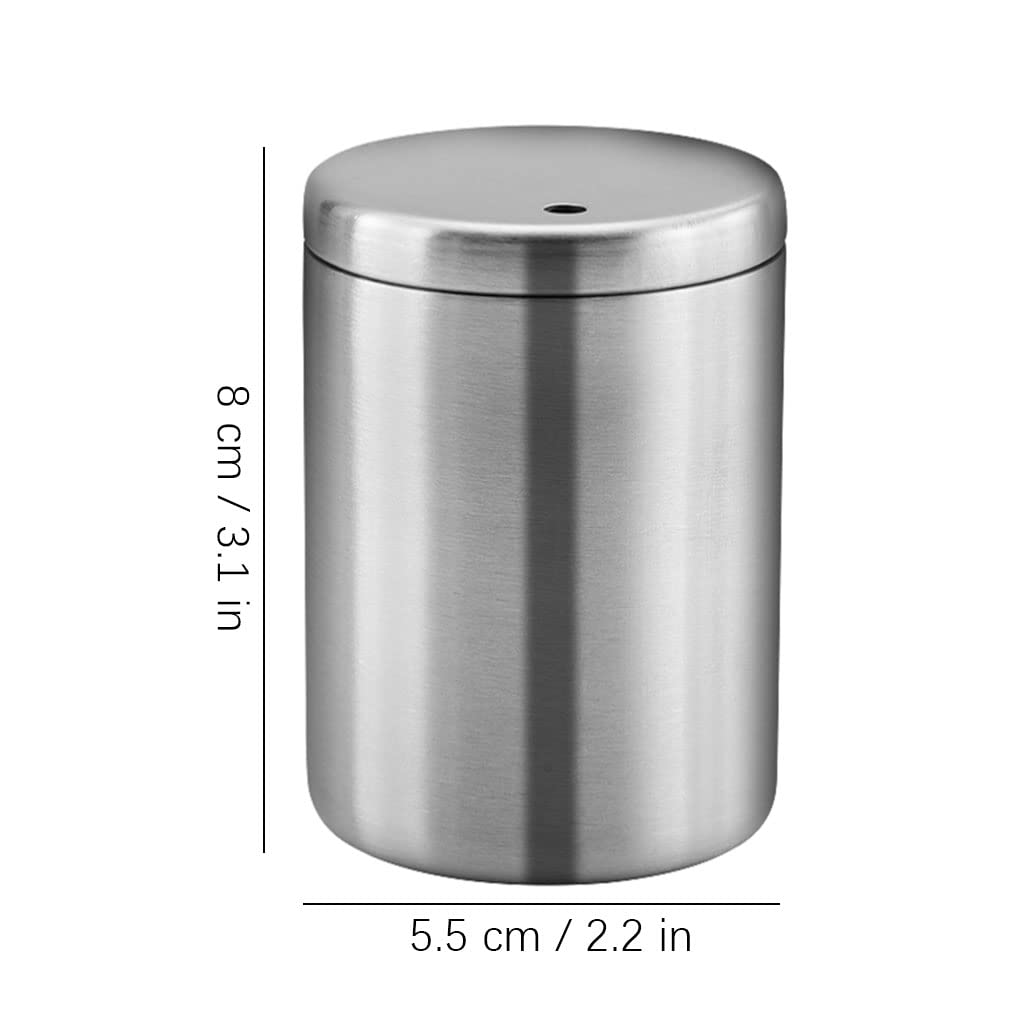Beau porte-cure-dents cylindrique en acier inoxydable réutilisable pour la maison, le restaurant, l'hôtel - Noir
