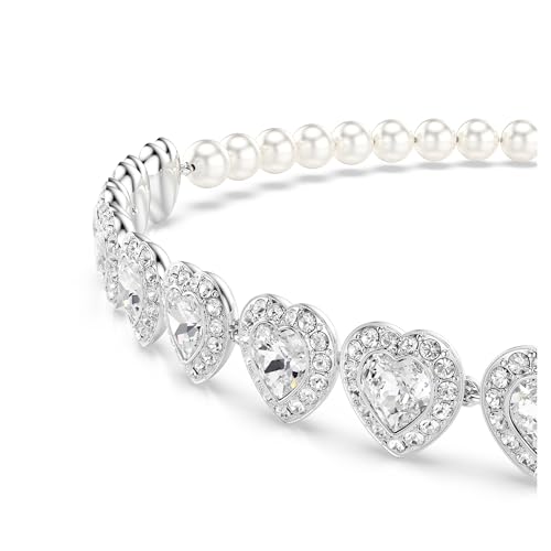 Image of Swarovski Ariana Grande Collection, Clear Crystal & Pearls, Rhodium Finish, Necklaces, Earrings and Bracelets