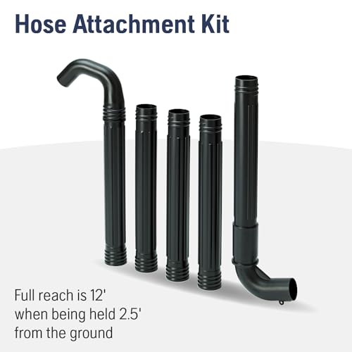 Image of Husqvarna Leaf Blower Gutter Attachment Kit, Hose Attachment for Husqvarna 125B and 125BVX Leaf Blowers, Black