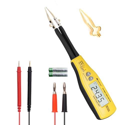 Holdpeak Smart SMD Pinzas Portátil HP-990C, 6000 Recuentos Capacitancia de Resistencia de Mano, Medidor LCR/ESR Con Escaneo Automático (Batería Incluida)