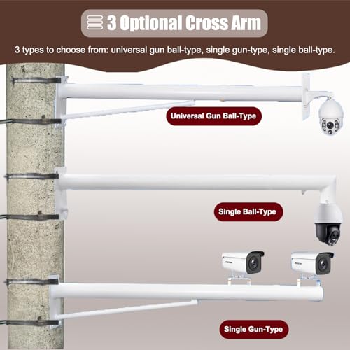 Support de poteau de camera de securite 1.2m pour la protection de votre jardin