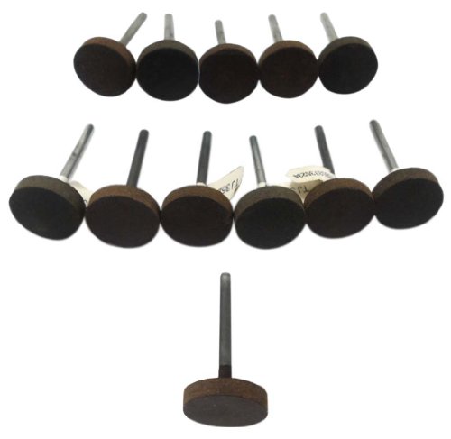 DYNAMIC (12 Pack Leather Wheel Set | 20mm Diameter | Pre-Mounted on 1/8