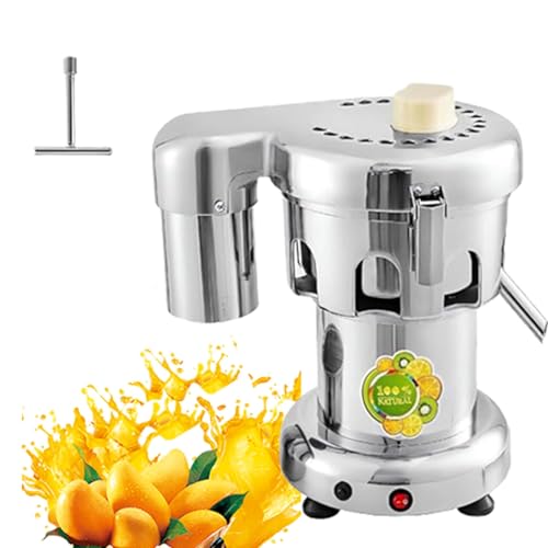 RSPPPJQ Exprimidor eléctrico de Acero Inoxidable de 370 W, Extractor centrífugo for Frutas y Verduras nutritivas, de Grado Industrial, Comercial.