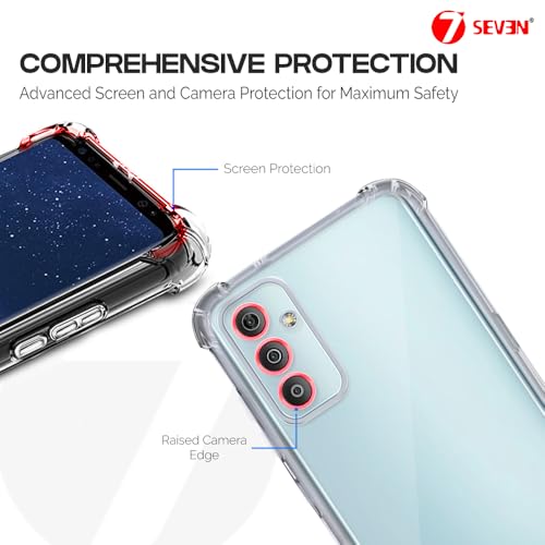 Image of 7SEVEN Back Cover for Samsung Galaxy M23 | F23 5G Transparent Mobile Back Case Shock Proof Design Camera Edges Protection Crystal Clear Phone Case Silicon Soft TPU and Flexible Bumper Phone Cover