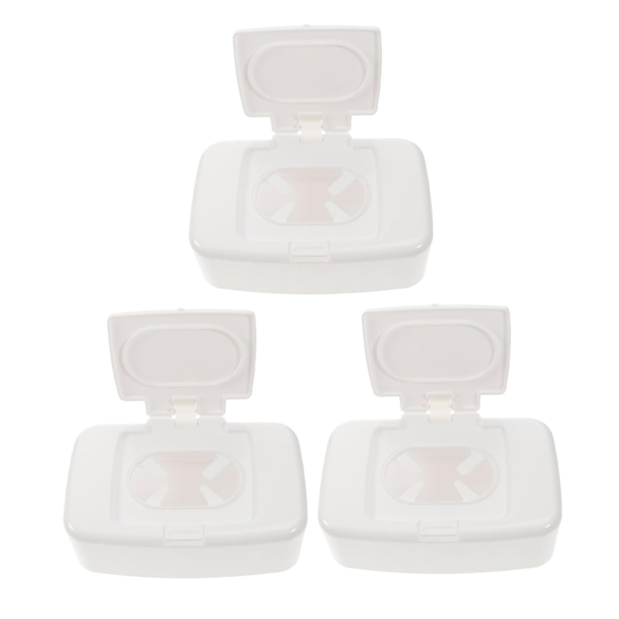 MAGICLULU Lot De 5 Boîtes De Rangement Portables pour Lingettes pour Bébé Distributeur De Mouchoirs Étui en Polypropylène Accès Facile Design Moderne 3 Pièces X 5