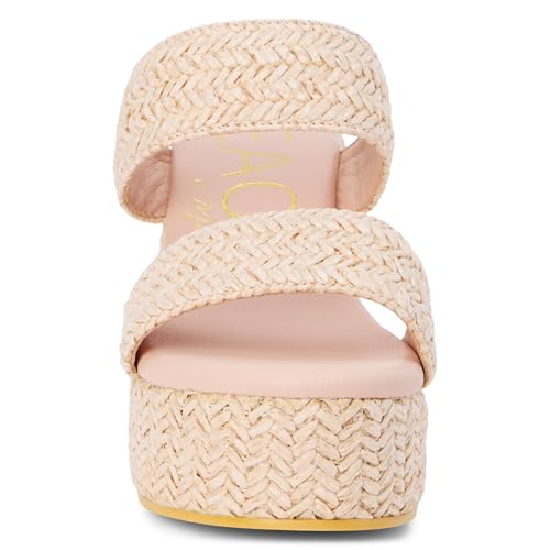 Image of BEACH by Matisse Womens Gem Platform Block Casual Sandals Casual High Heel 3 inch & Up - Off White