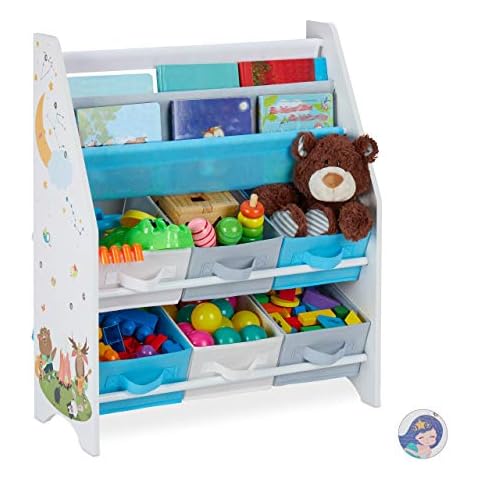 Relaxdays Étagère Enfants 6 boîtes Cover