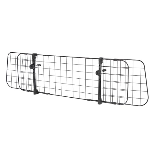 Kerbl Pet cancelletto di Sicurezza per Auto, Protezione per Il Trasporto, Divisorio, Nero, 30 cm, 96-145 cm, Metallo, Cani, Cancelletto di Protezione per Bagagliaio, Larghezza Regolabile