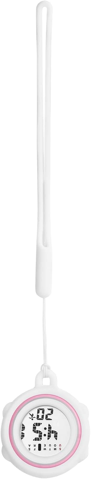 Silicone Digital Clip Fob Watch: Pocket Hanging Lapel Clip-On Watches Nurse Doctor Women Portable Waterproof Lapel Lanyard Watch Calendar Clock Stopwatch