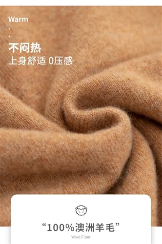 Men Knitted Solid Wool Sweater Round Neck Short Sleeve Medium Thick Style Seamless Pullover2