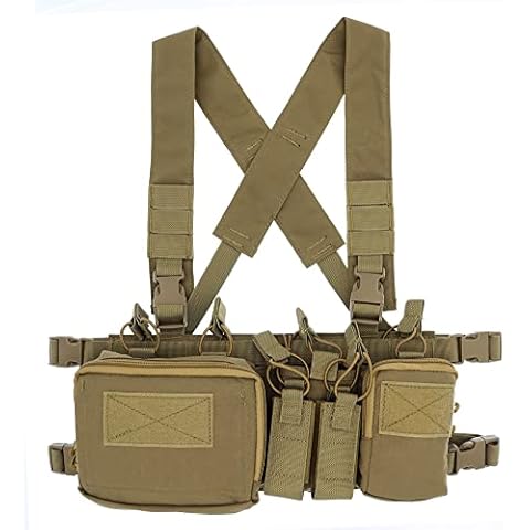 OAREA Tactical Chest Vest Rig Assault 500D Tactical Vest with Multi-pockets Cover