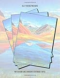  Watercolor Lake Landscape Stationary Paper: Lake Landscape Stationery Letterhead Paper, Set of 50 Sheets for Writing, Flyers, Notes, Crafting, ... Events, School & Office Supplies, 8.5 x 11 Inch