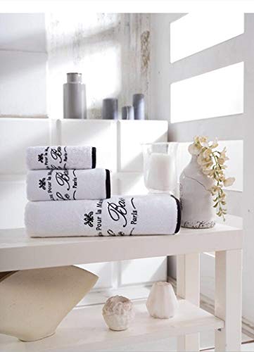 Parador Le Bain Collection Towels, 12 Piece Set - White/Black