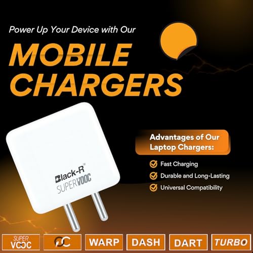 Image of Black-R 85W USB A Universal Charger Adapter, Multi Protocol - SuperVooc, QC, Warp, Dash, Dart, Turbo - All Protocol Supported | Charging Adapter