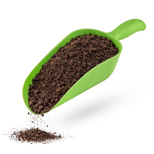 ZAVIA Jumbo Garden Scoop | 36cm High-Density Plastic Handy Soil Scoop for Compost, Planting, Fertiliser & Pot Filling | Lightweight Ergonomic Handy Garden Trowels