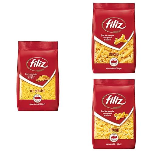Filiz Tel Şehriye 500 g+Filiz Burgu Makarna 500 g+Filiz Fiyonk Makarna 500 g