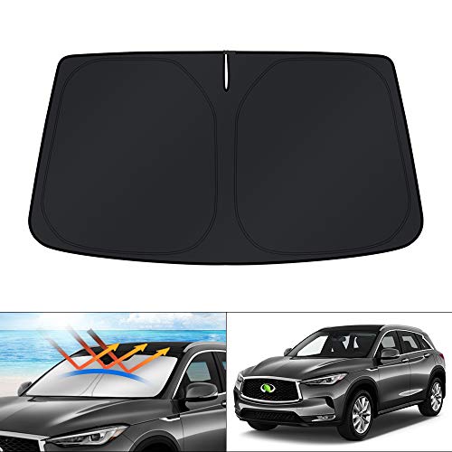 Image of KUST Windshield Sun Shade for 2019-2021 Infiniti QX50 & 2021-2025 2026 QX55 Accessories Window Sunshade Sun Visor Protector Foldable Blocks UV Rays Keep Car Cooler