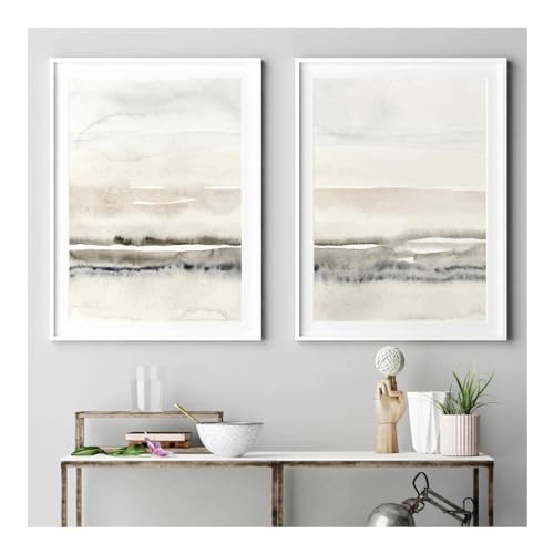 Toile paysage mur art abstrait encre fluide lot de deux affiches décoratives 85x120cm