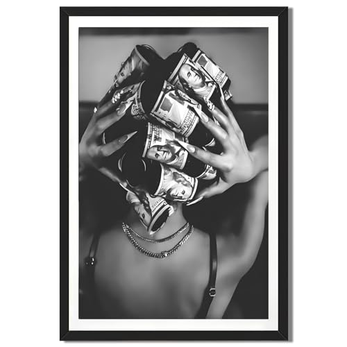 Trendy Luxury Woman Money Hair Rollers Female Poster High Fashion