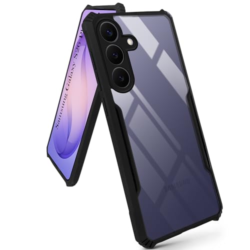 Image of Jkobi Hybrid Back Cover Case for Samsung Galaxy S26 Plus (Shockproof with Polycarbonate Clear Panel | Professional Black)