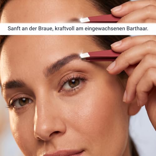 KLINGENHELD® Haargenaue Pinzette - greift jedes Haar beim 1. Versuch ohne durchrutschen - Pinzette Augenbrauen Zupfen handgeschliffen… – Ansicht 6