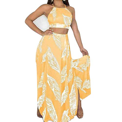 2020 Nuovo Design Moda Abito da Donna Set 2 Pezzi Floreale Crop Top + Gonna Beach Wear Abito Outfit Vacanza Lady Eleganti Abiti Outwear