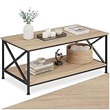 DIMENSIONS PRATIQUES ET MODULABLES – Avec des dimensions de 100 x 55 x 45,5 cm, cette table salon est parfaitement adaptée à tout espace. Son design élégant convient à tous les types de decoration salon. Les pieds réglables permettent une installation facile et stable, même sur sols irréguliers, pour un confort optimal comme table d appoint, table basse salon, meuble industriel ou bout de canapé. Le grand classique des tables basses de salon.