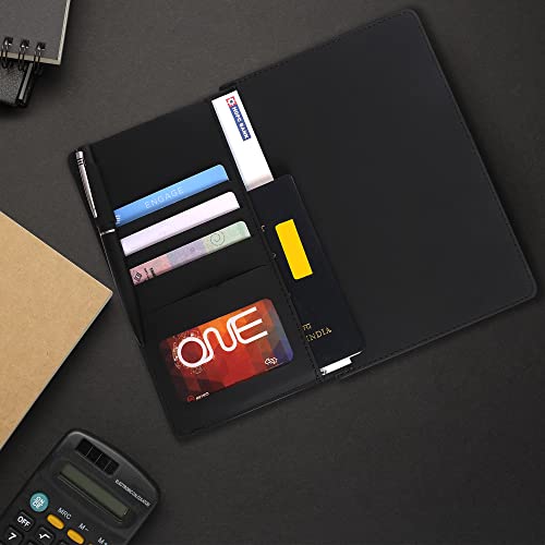 Image of Men Gift Set with Multi-Functional Diary, Card Holder, Metal Pen, and Keychain I Gift for Husband Special Unique I Gift Hamper for Men | Pen Gift Set for Men (Black)